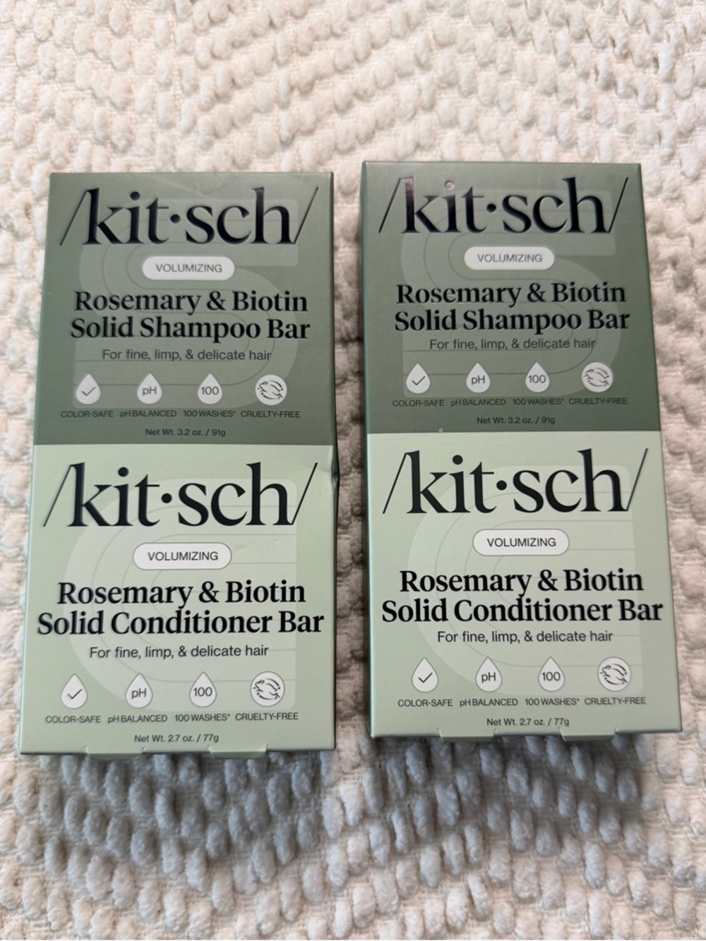 🤍New Kitsch Rosemary & Biotin Solid Shampoo & Conditioner Bars Set🤍